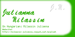 julianna milassin business card